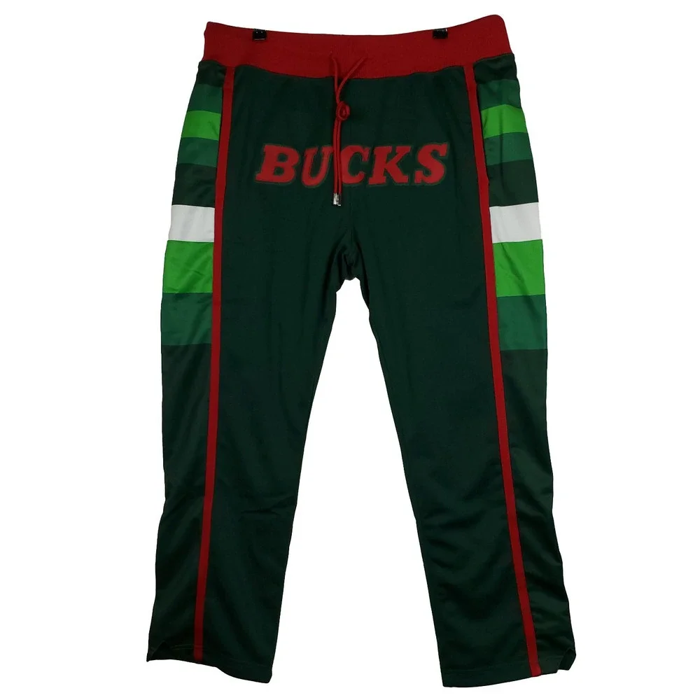 Just Don Milwaukee Bucks Mitchell & Ness NBA‎ XL XLarge Jersey Pants Green NWT
